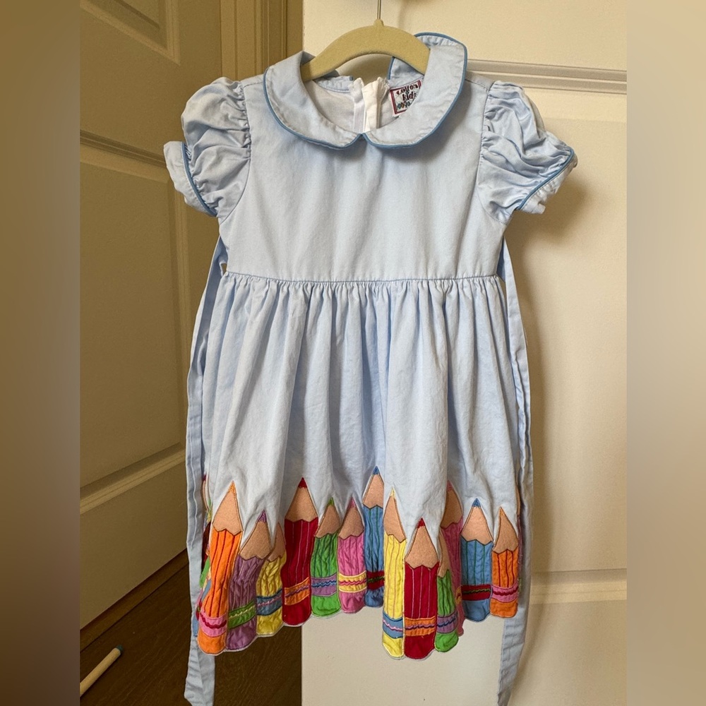 Cotton kids back to school pencil dress